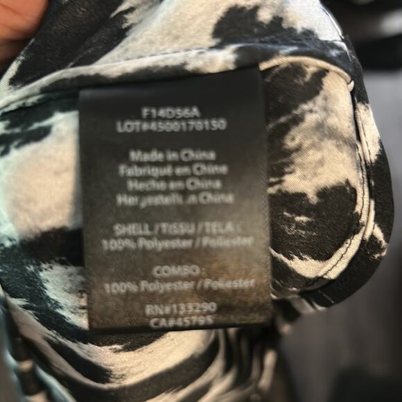 Rachel Zoe Black/White Animal Print Dress Tunic 2 Long Sleeve Mobwife Dopamine - Picture 13 of 14